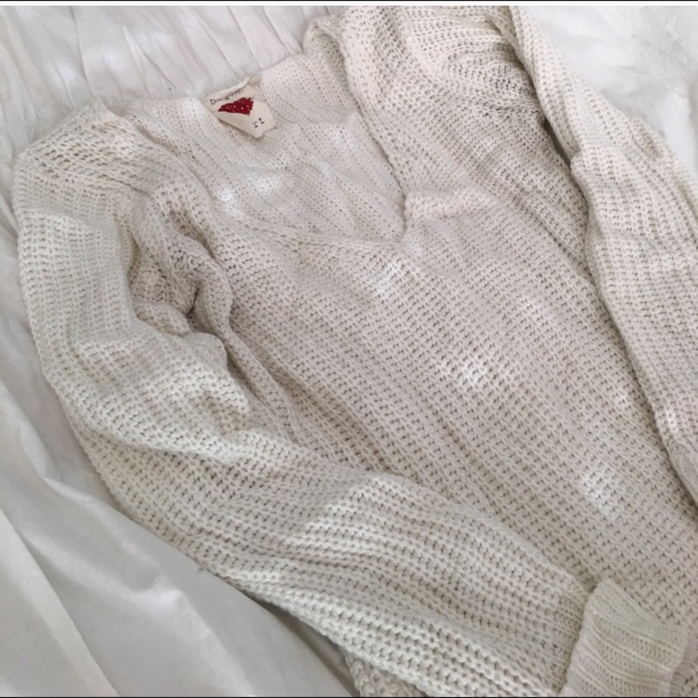 Soft V neck sweater dress